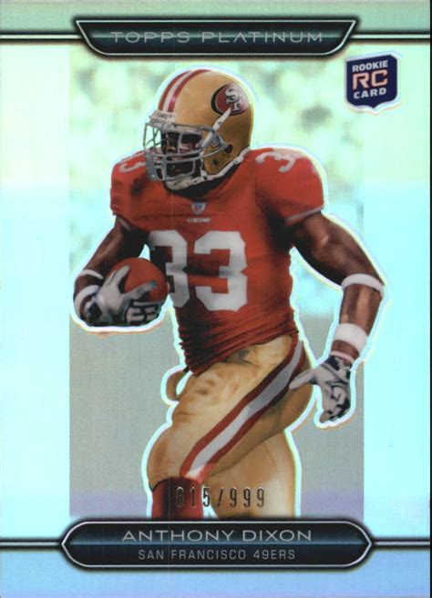 Topps Platinum Rookie Refractors Ers Football Card Anthony