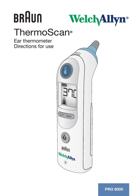 Braun Thermoscan Ear Thermometer Manual