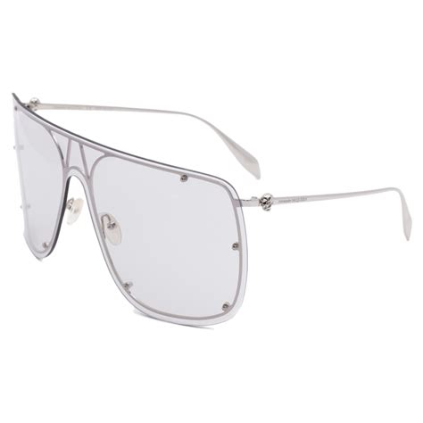 Alexander Mcqueen Womens Skull Mask Sunglasses Silver Alexander