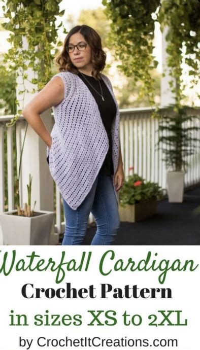 Waterfall Cardigan Crochet Pattern Free Free Crochet Pattern