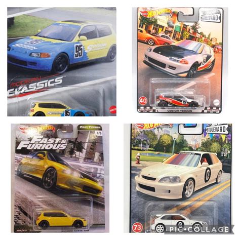 Japan Version Mattel Hot Wheels Honda Civic Type R EG EK Spoon Fast And Furious Boulevard Modern