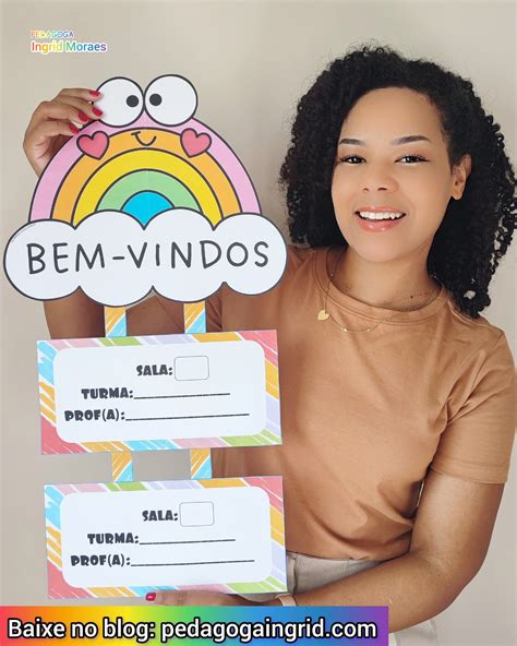 Cartaz Para Porta De Sala De Aula Para Imprimir - Placa para Porta de Sala de Aula Bem-Vindos para Imprimir (PDF Grátis ...