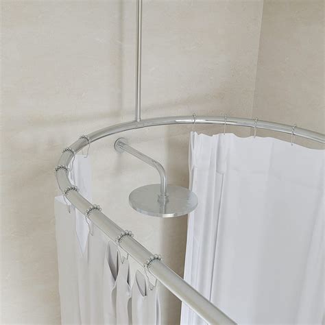 Shower Rod Ceiling Support Brushed Nickel Shelly Lighting