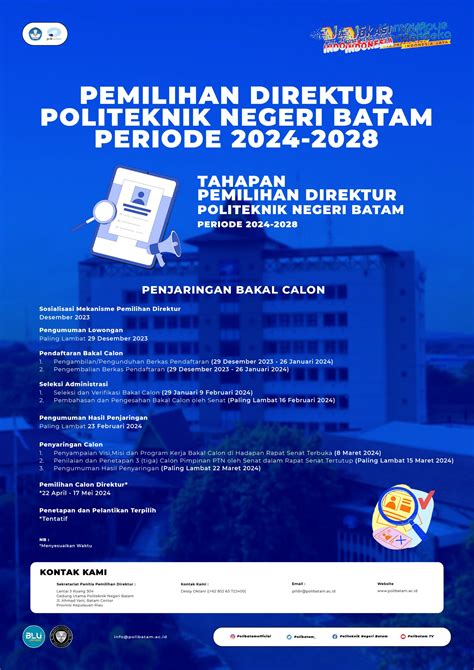 Pemilihan Direktur Politeknik Negeri Batam Periode 2024 2028 Politeknik Negeri Batam