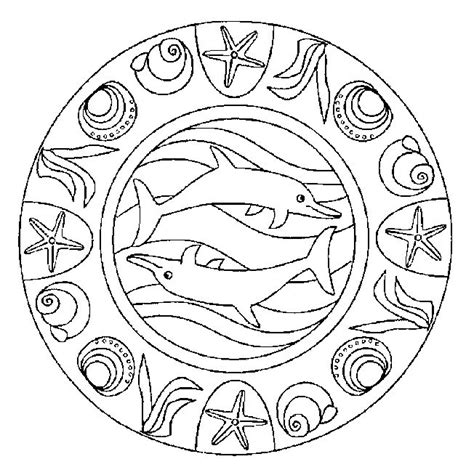 Coloriage Mandala Dauphin Et Dessin Imprimer