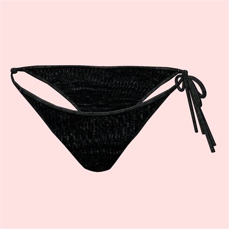 D Model Sexy Black Dotted Bikini P Vr Ar Low Poly Cgtrader