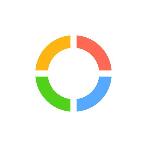 Colorful circular diagram divided into four equal sections displays