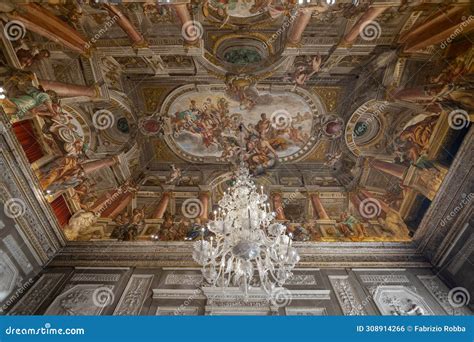 The Inner Of Pantaleo Spinola Gambaro Palace In Genoa Italy Editorial