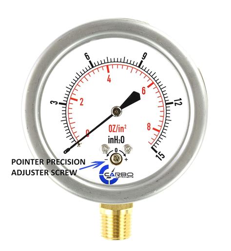 CARBO Instruments Diafragma baja presión cápsula manómetro 2 12 dial