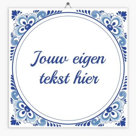 Delfts Blauw Tegeltje Klassiek Direct Maken En Bestellen