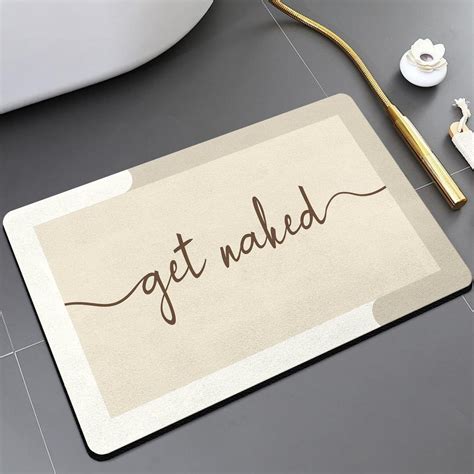 Get Naked Bath Mat Rug Non Slip Super Absorbent Bath Mat Shower Bath