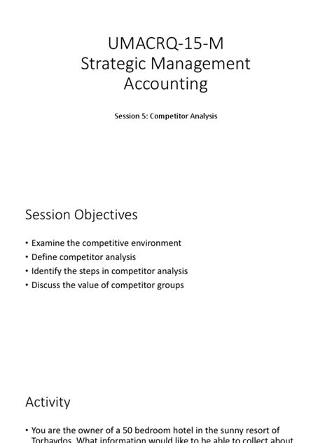 Session 5 Competitor Analysis | PDF | Competition | Strategic Management