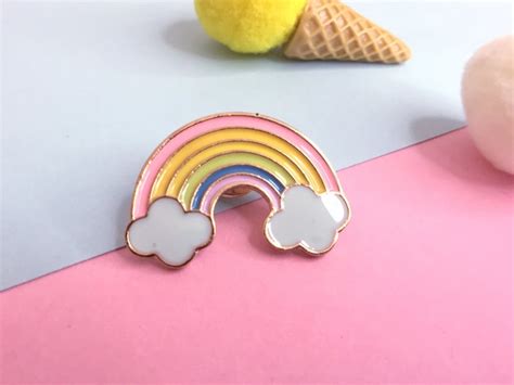 Cute Rainbow Pin Anime Enamel Pins Enamel Pins Enamel Pin Etsy