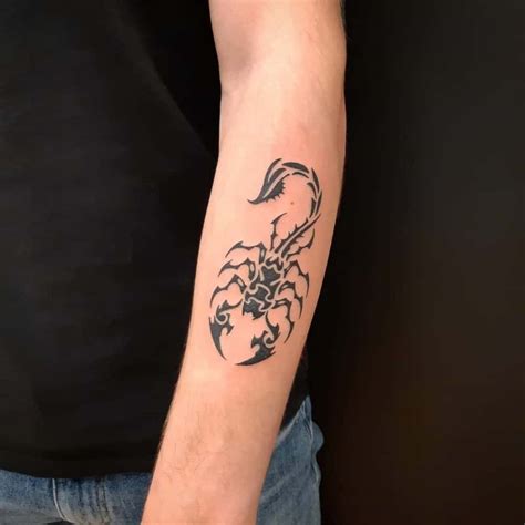 Scorpion Tattoo Simple Piece Over Forearm | Scorpio tattoo, Scorpion ...