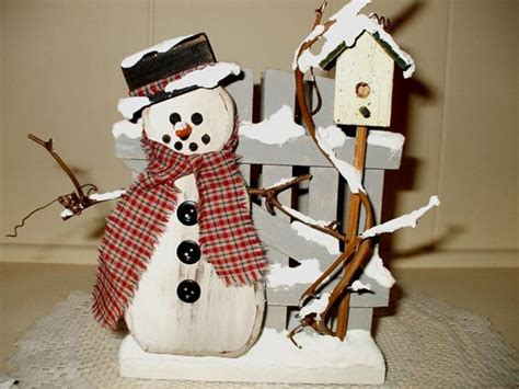 Painted Wood Snowman Picket Fence Napkin Holder Etsy Wood Snowman