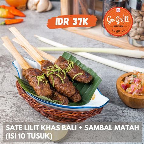 Jual [new] Sate Lilit Ayam Sambal Matah Isi 10 Tusuk Shopee Indonesia