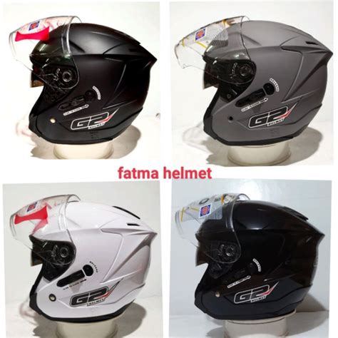 Jual Helm G Optimax Solid Double Visor Original Shopee Indonesia