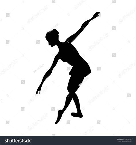 Dancer Silhouette Isolated On White Background Stock Vector (Royalty ...