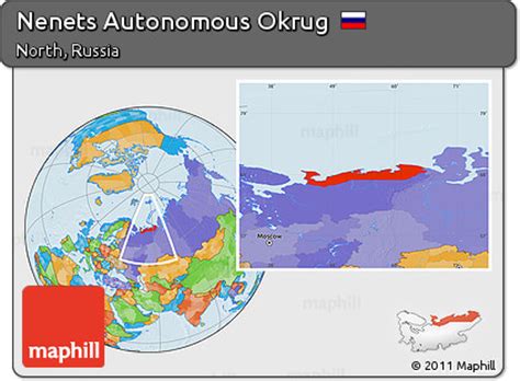political location map  nenets autonomous okrug