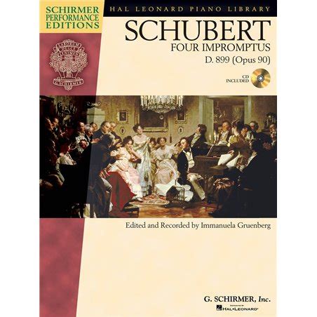 Partitura SCHUBERT FOUR IMPROMPTUS D 899 Opus 90