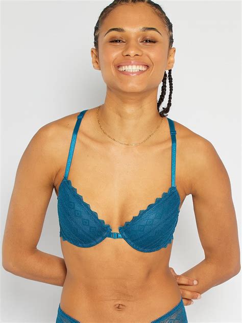 Soutien Gorge Push Up Mojito Lingerie Bleu Canard Kiabi 13 00