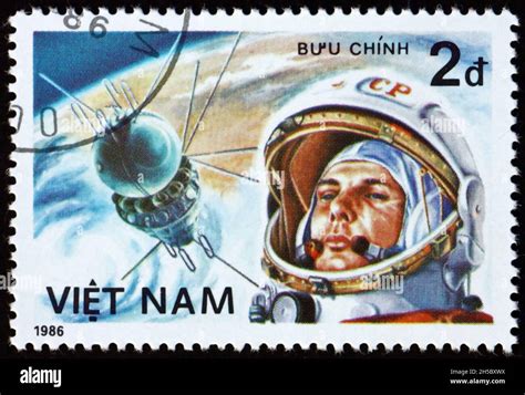 VIETNAM CIRCA 1986 A Stamp Printed In Vietnam Shows Yuri Gagarin