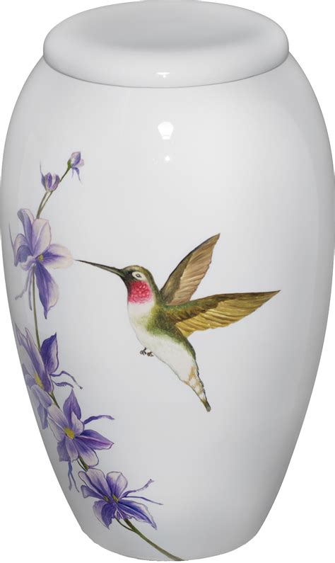 Hand Painted Scenery Hummingbird Urn Henry Schwab