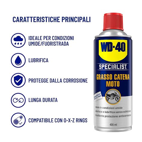 Grasso Spray Catena Moto WD 40 Specialist 400 Ml Cod 39143 46