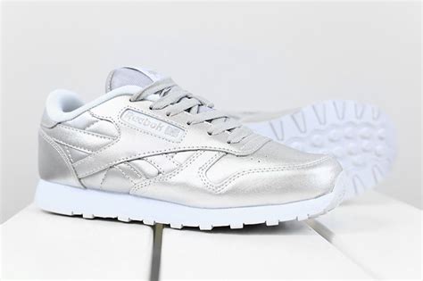 Женские кроссовки Reebok Classic Leather Metallic серебряные - Купить с ...