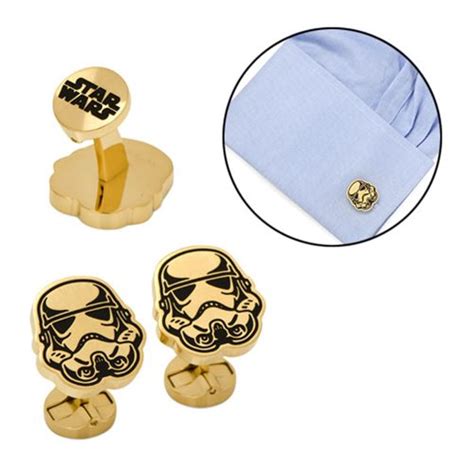 Star Wars Stormtrooper Black and Gold Cufflinks