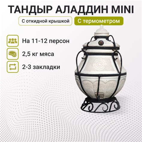 Тандыр "Аладдин мини" с откидной крышкой, с термометром купить по ...
