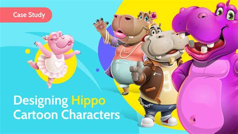 Designing Hippo Cartoon Characters: a Case Study by GraphicMama