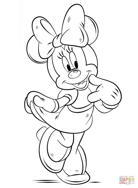 Dibujo De Minnie Mouse Para Colorear Dibujos Para Colorear Imprimir