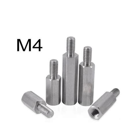 M4 Male Female Thread 304 Steel Spacer 6 60mm 6mm Outer Hex Nut Pillars Nut Hex Standoff Spacer