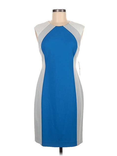 CATHERINE Catherine Malandrino Color Block Blue Cocktail Dress Size 8