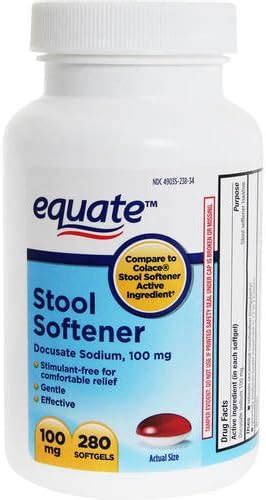 Equate Suavizante De Heces Docusate Sodium 100mg 280ct Comparar Con