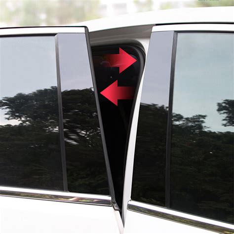 8pcs Glossy Black Pillar Posts Door Window Trim Cover For 2016 2023