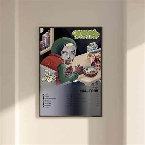 Mf Doom Mm Food Album Cover Poster Wall Art Mf Doom Etsy