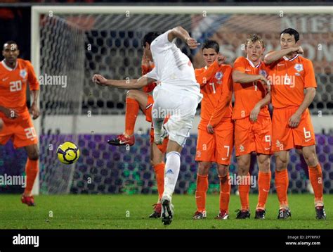 Mark Van Bommel Dirk Kuyt And Ibrahim Affelay Of The Netherlands