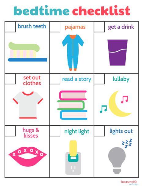 Free Printable Bedtime Routine For Kids See More on | ToolCharts ...