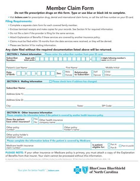 Anthem Blue Cross Claim Form Fillable Printable Forms Free Online