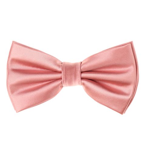 Ballet Pink Satin Finish Silk Pre-Tied Bow Tie with Matching Pocket Sq ...