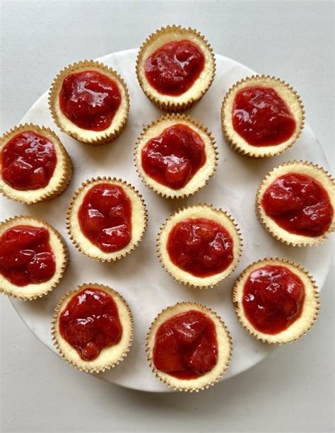 Mini Strawberry Cheesecakes - Dang That's Sweet