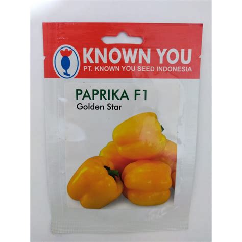 Jual Benih Bibit Paprika Kuning Oranye F1 Golden Star Merk Known You