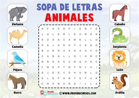 Sopas De Letras Para Niños De Primaria Para Imprimir