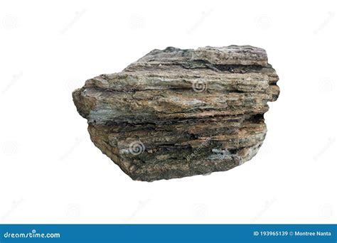 Schist And Gneiss Stone On A White Background. Metamorphic Rock. Royalty-Free Stock Image ...