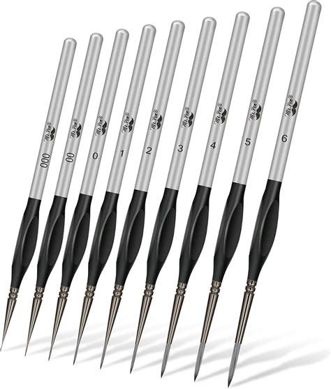 Amazon Mr Pen Detail Paint Brushes Set Pcs Silver Black