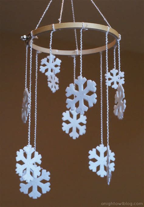 DIY Snowflake Mobile A Night Owl Blog