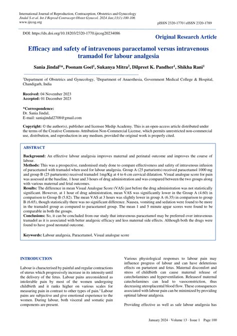 PDF Efficacy And Safety Of Intravenous Paracetamol Versus Intravenous