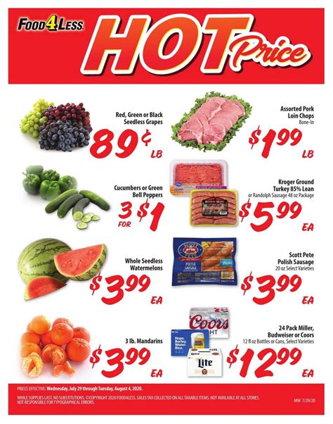 Food 4 Less Weekly Ad July 29 – Aug 04, 2020